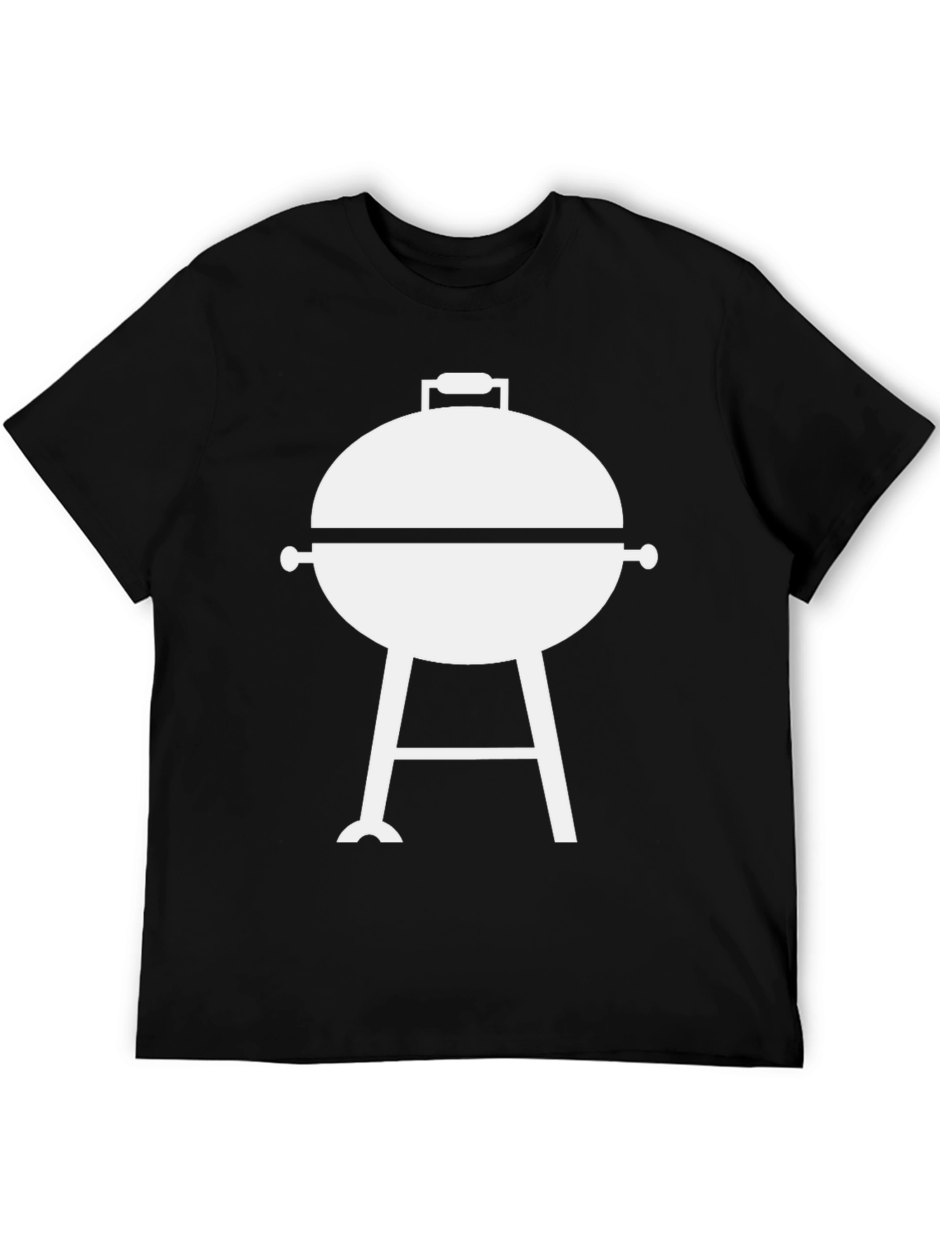 BBQ Grill Graphic Tee - Black Cotton Comfort