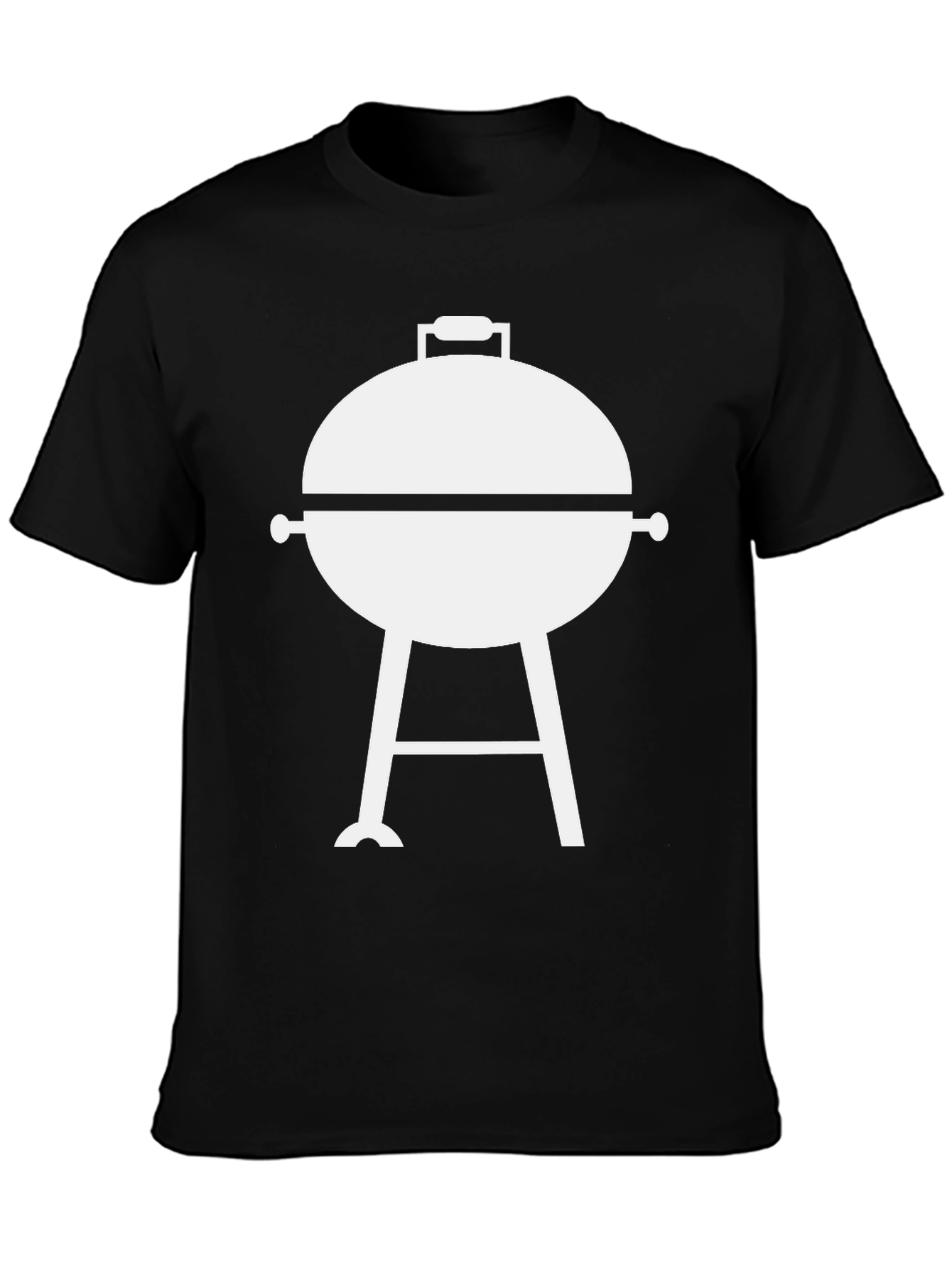 BBQ Grill Graphic Tee - Black Cotton Comfort