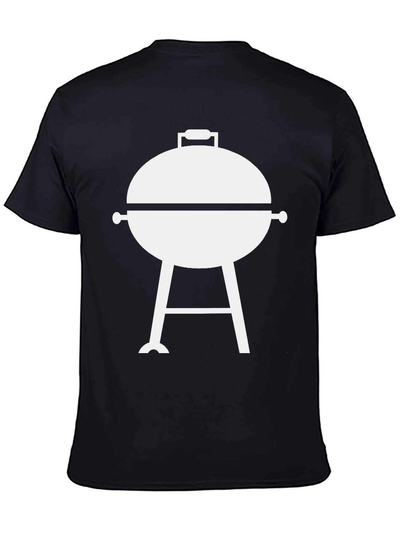 BBQ Grill Graphic Tee - Black Cotton Comfort
