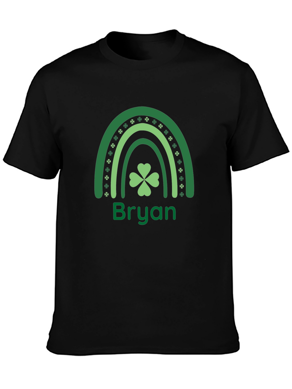 St. Patricks Day Bryan Rainbow Shamrock T-Shirt