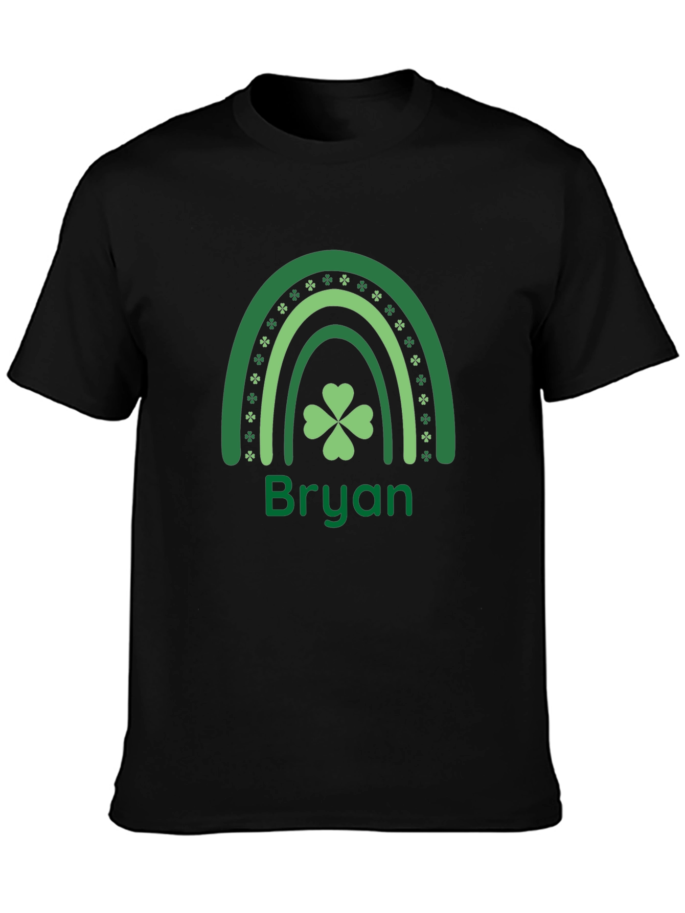 St. Patricks Day Bryan Rainbow Shamrock T-Shirt