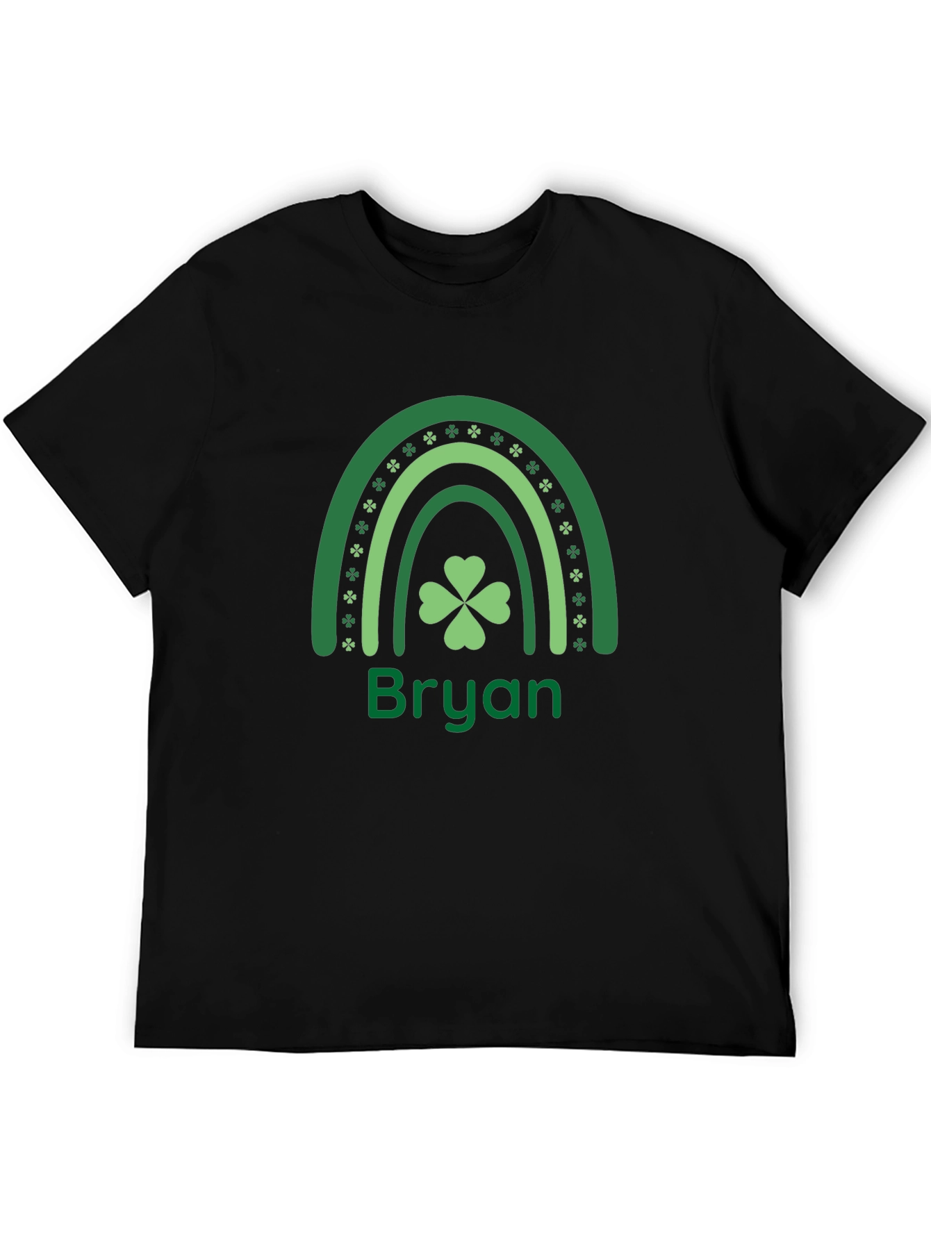 St. Patricks Day Bryan Rainbow Shamrock T-Shirt