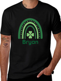 St. Patricks Day Bryan Rainbow Shamrock T-Shirt