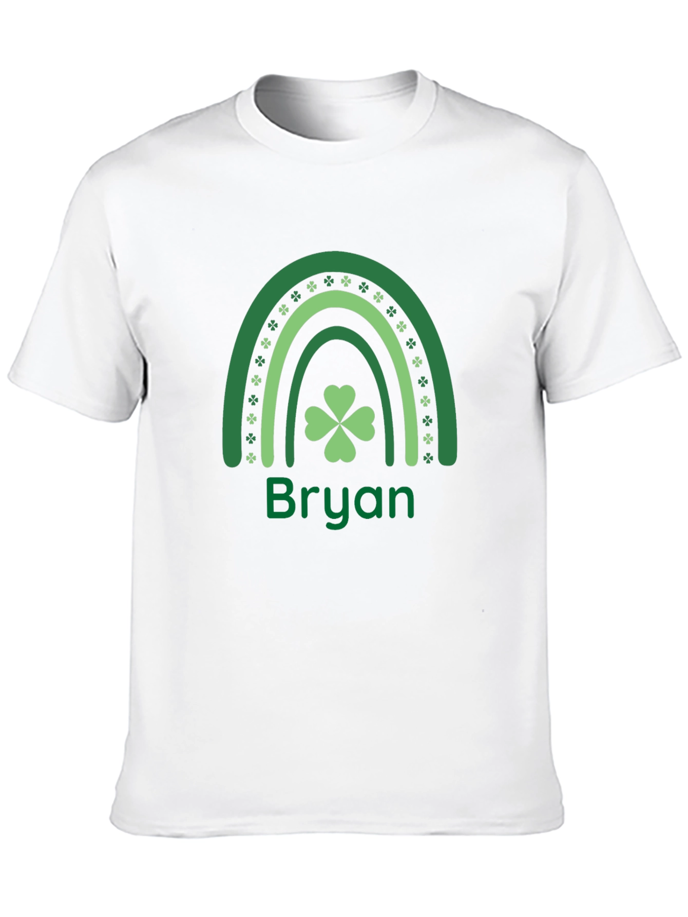 St. Patricks Day Bryan Rainbow Shamrock T-Shirt