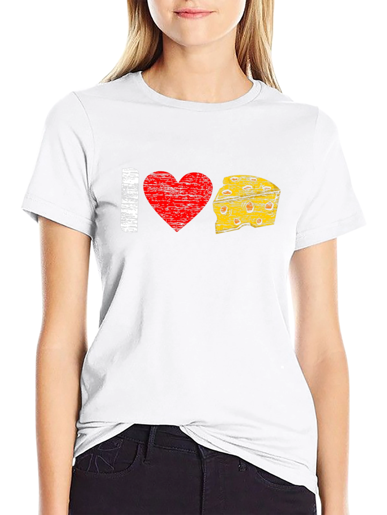 I Love Cheese T-Shirt - Graphic Tee for Cheese Lovers