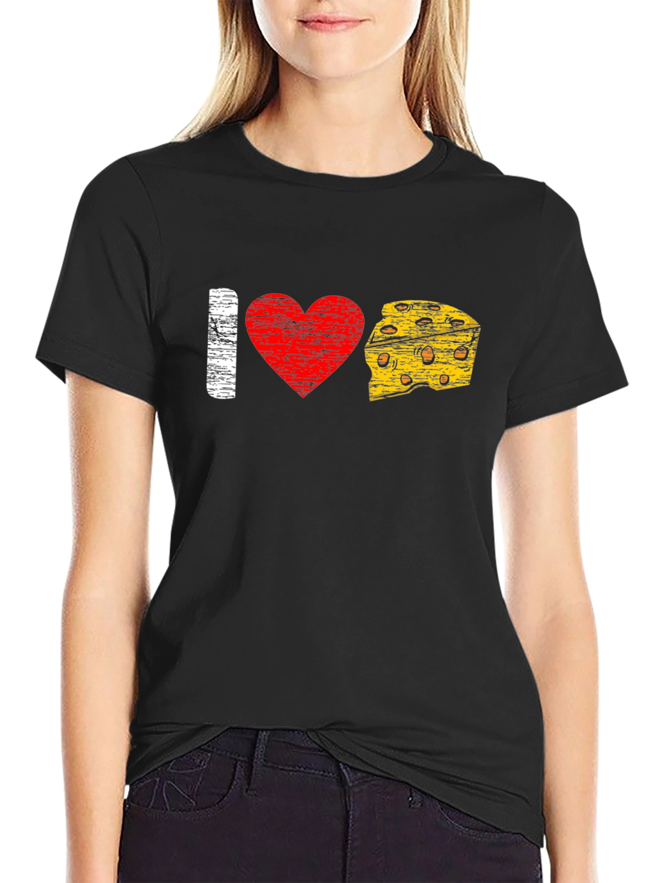 I Love Cheese T-Shirt - Graphic Tee for Cheese Lovers