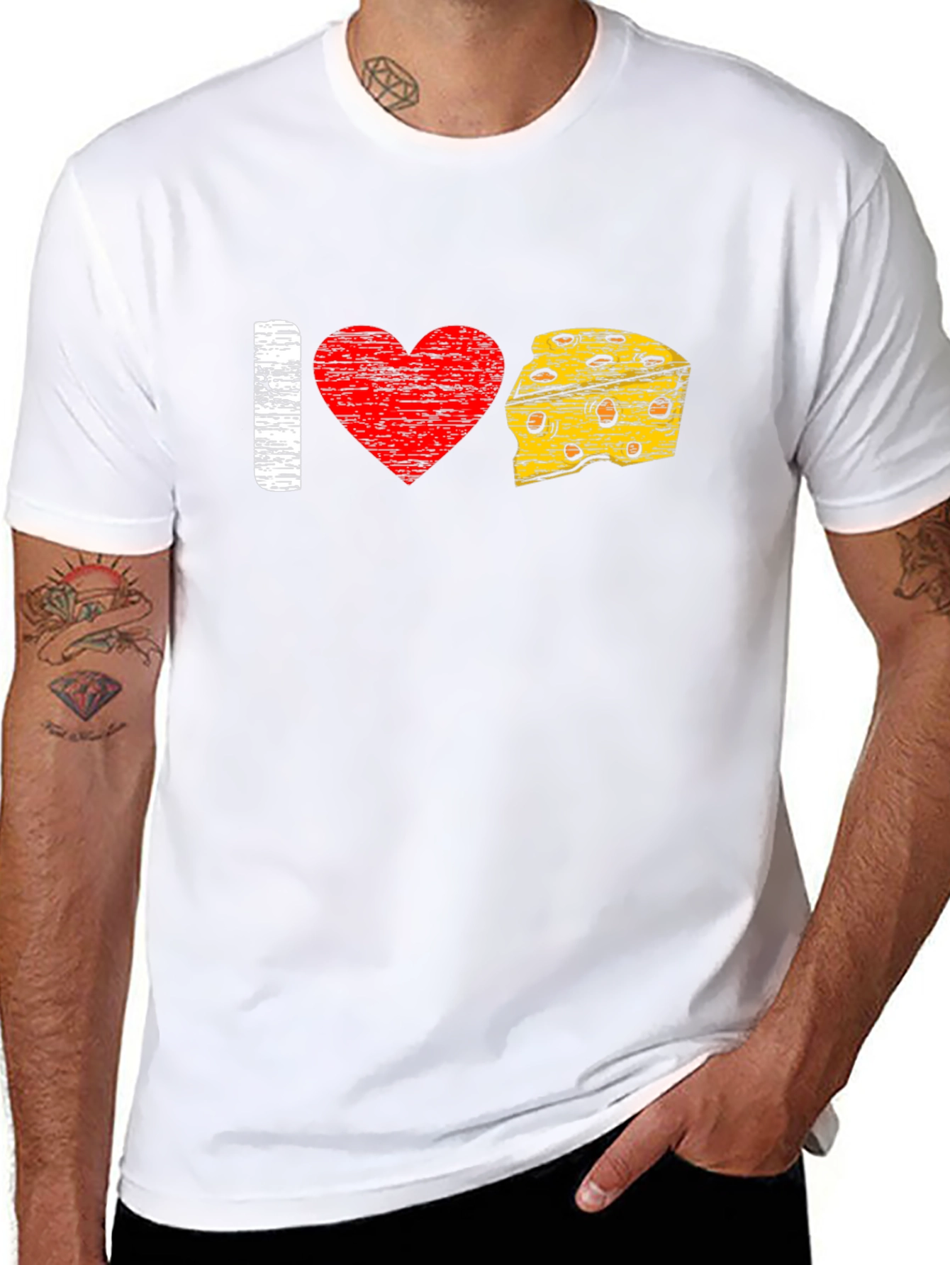 I Love Cheese T-Shirt - Graphic Tee for Cheese Lovers