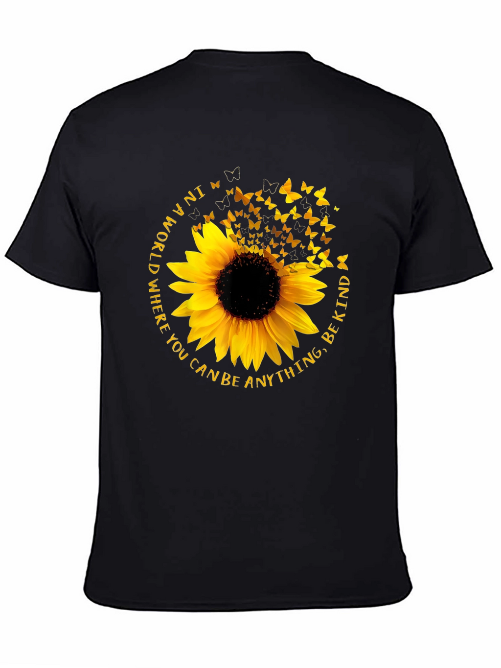 Sunflower Butterfly Be Kind T-Shirt