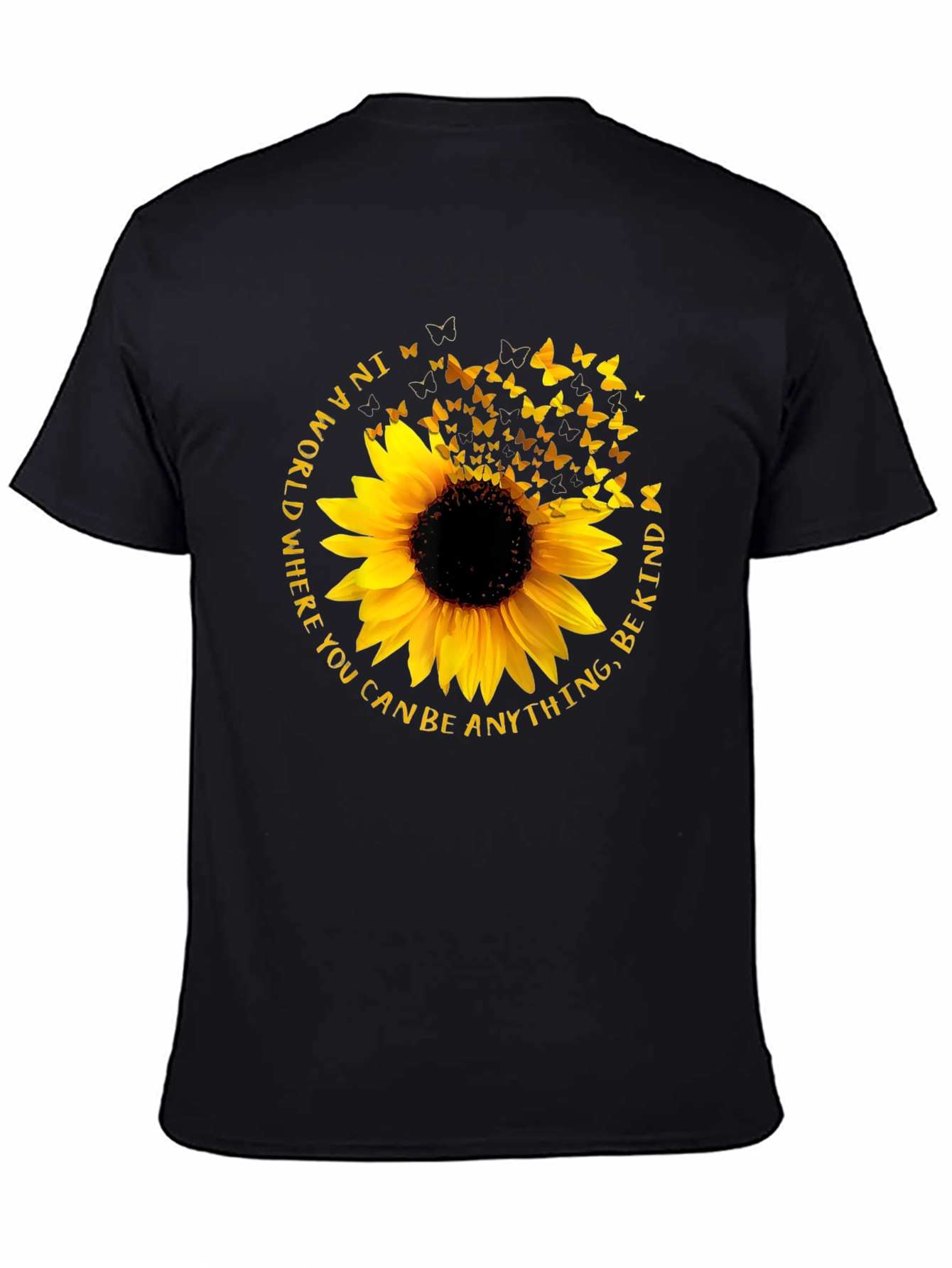 Sunflower Butterfly Be Kind T-Shirt