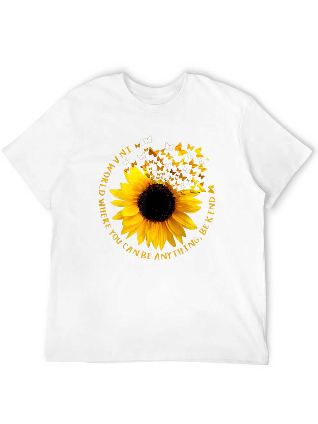 Sunflower Butterfly Be Kind T-Shirt