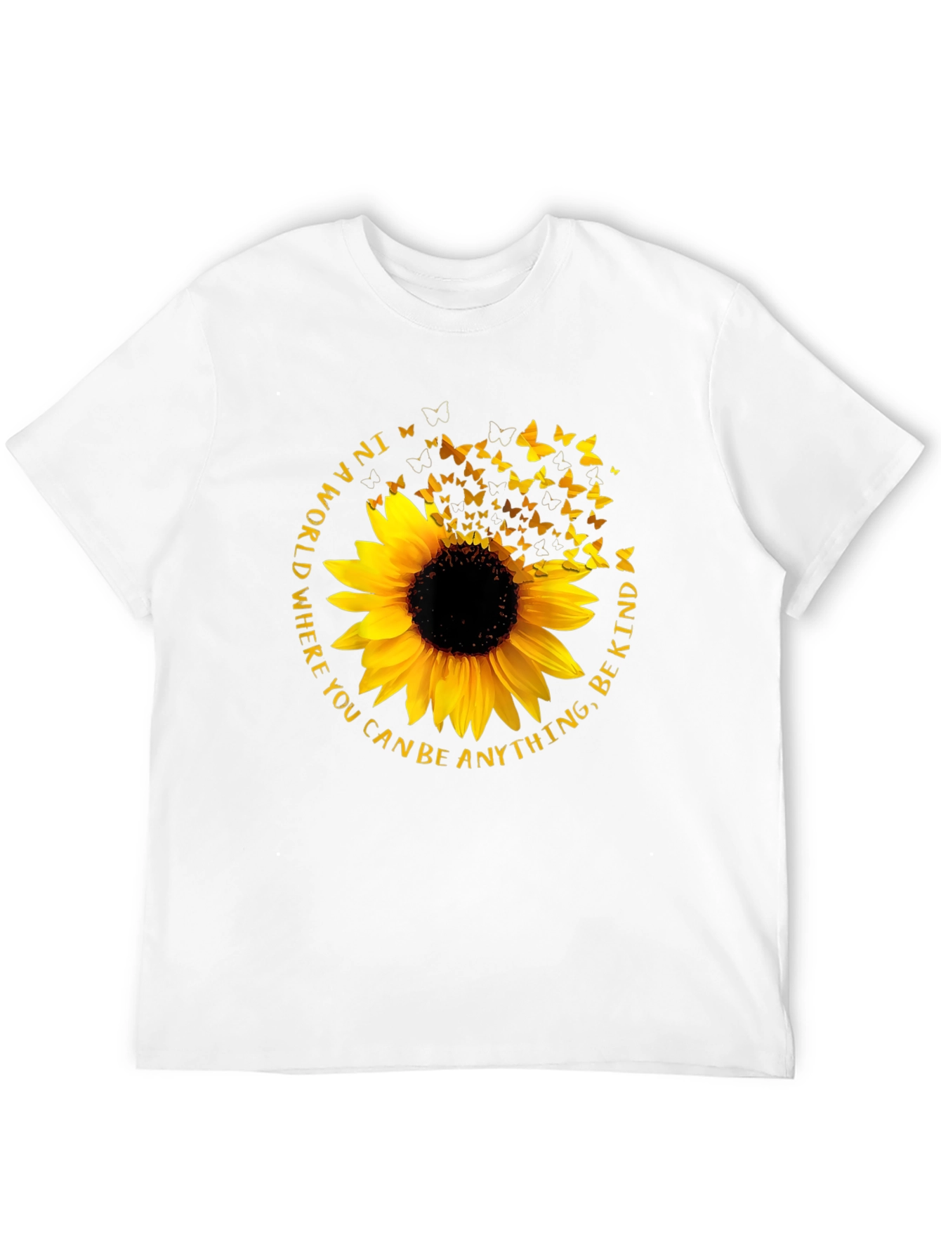 Sunflower Butterfly Be Kind T-Shirt