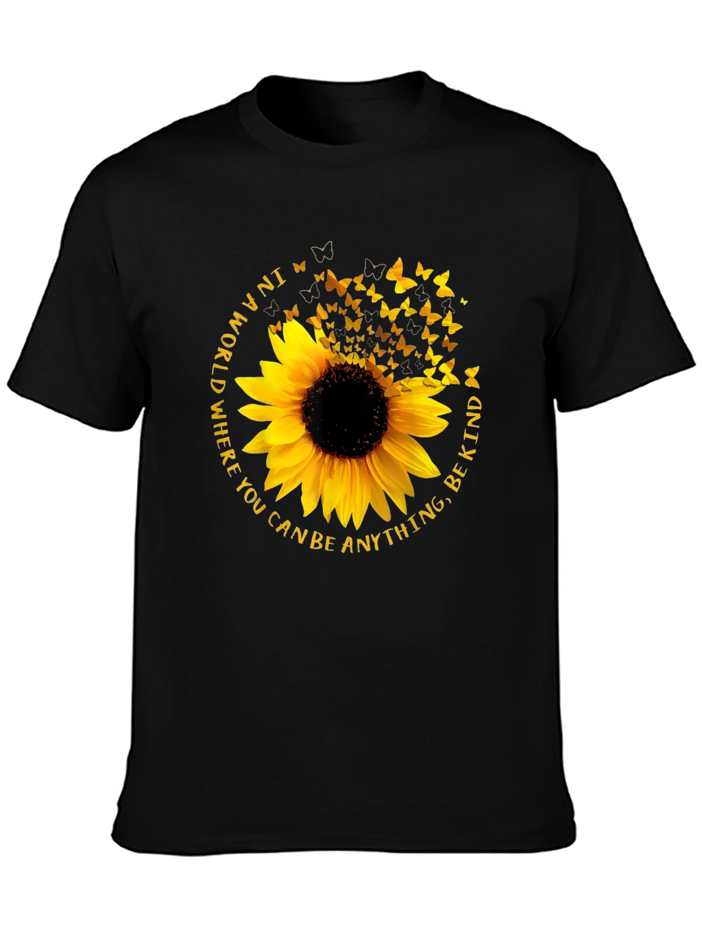 Sunflower Butterfly Be Kind T-Shirt
