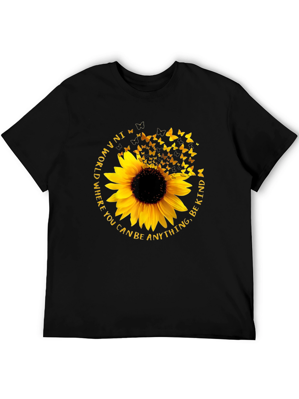 Sunflower Butterfly Be Kind T-Shirt