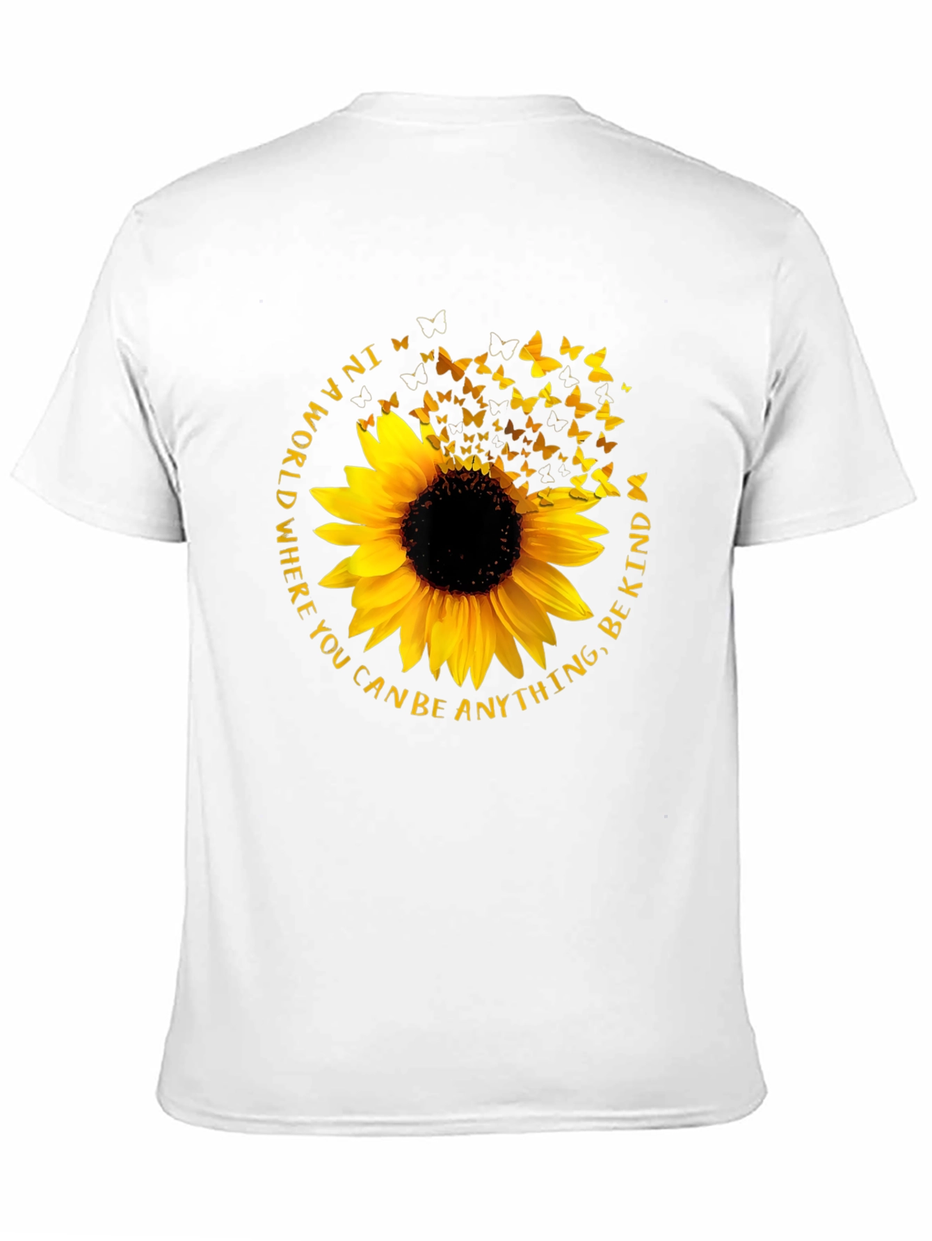 Sunflower Butterfly Be Kind T-Shirt