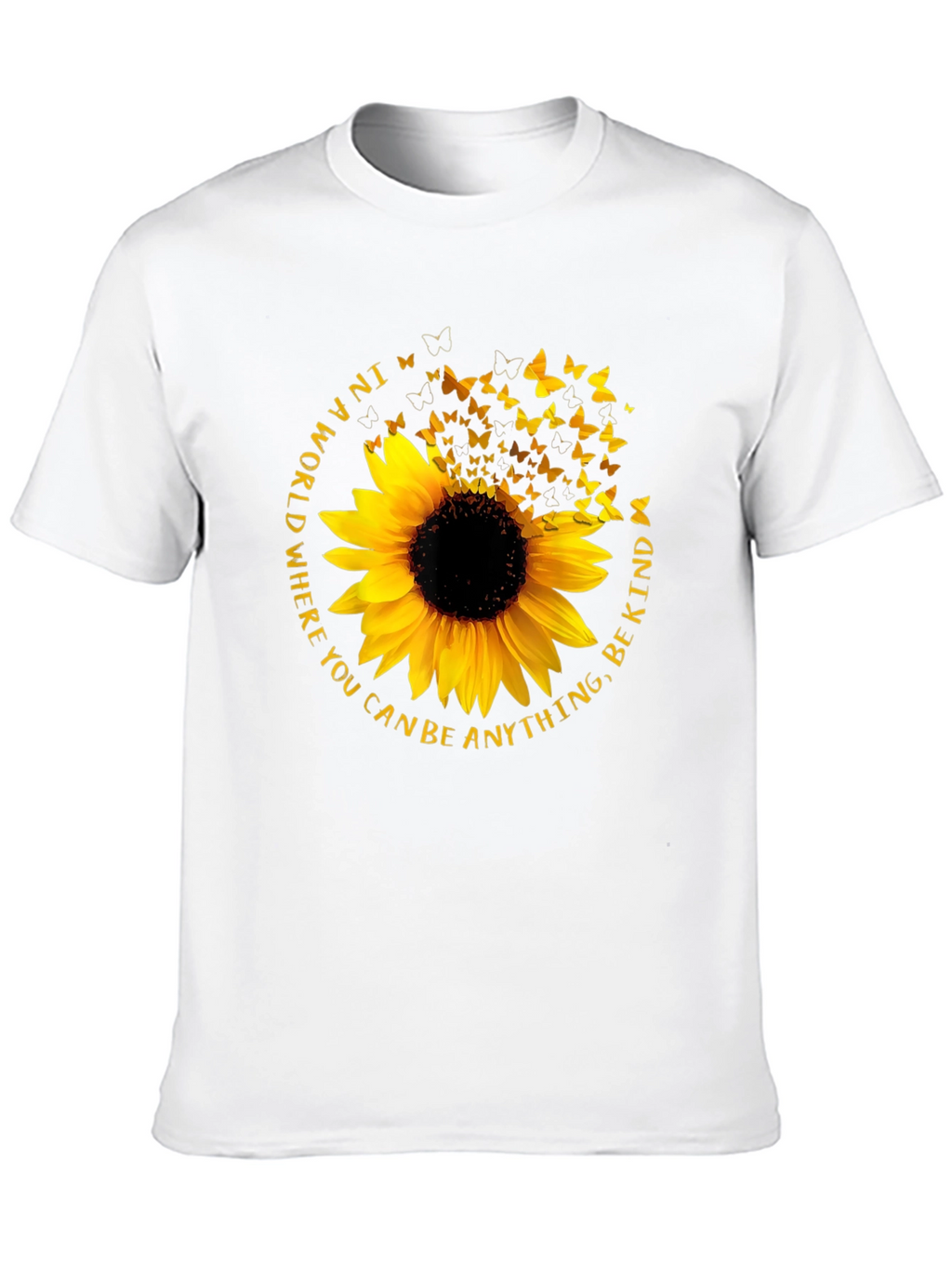 Sunflower Butterfly Be Kind T-Shirt