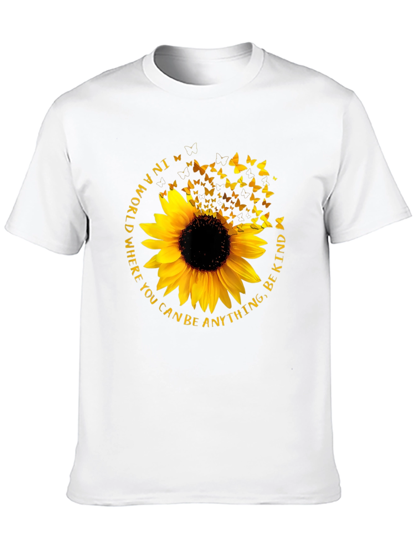 Sunflower Butterfly Be Kind T-Shirt