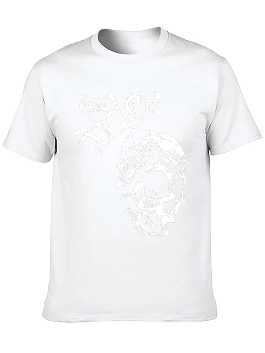 Dont Judge Skull Graphic Tee - Black Crew Neck
