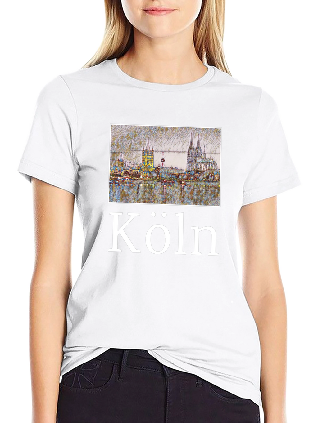 Köln Skyline Black T-Shirt