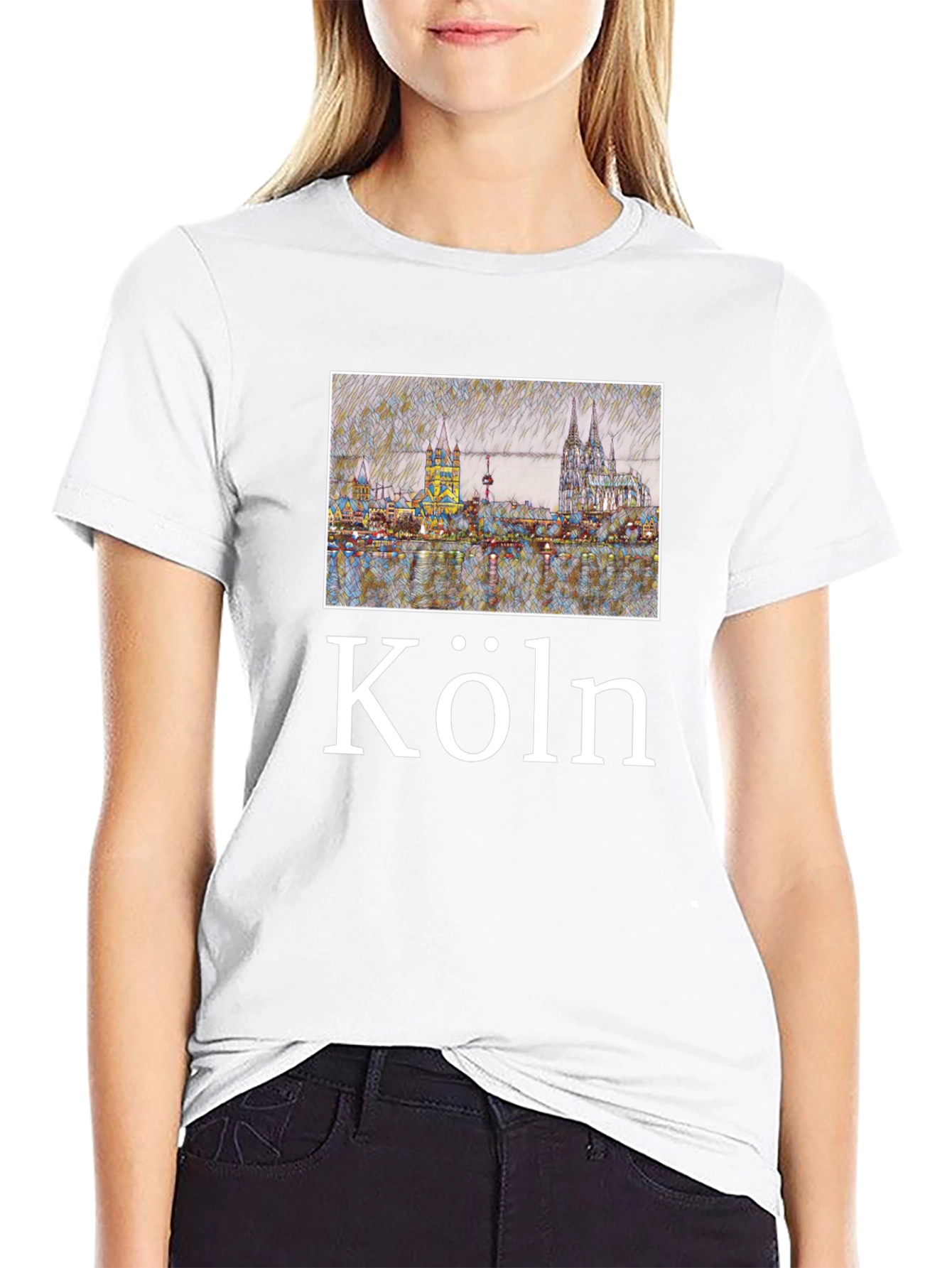 Köln Skyline Black T-Shirt