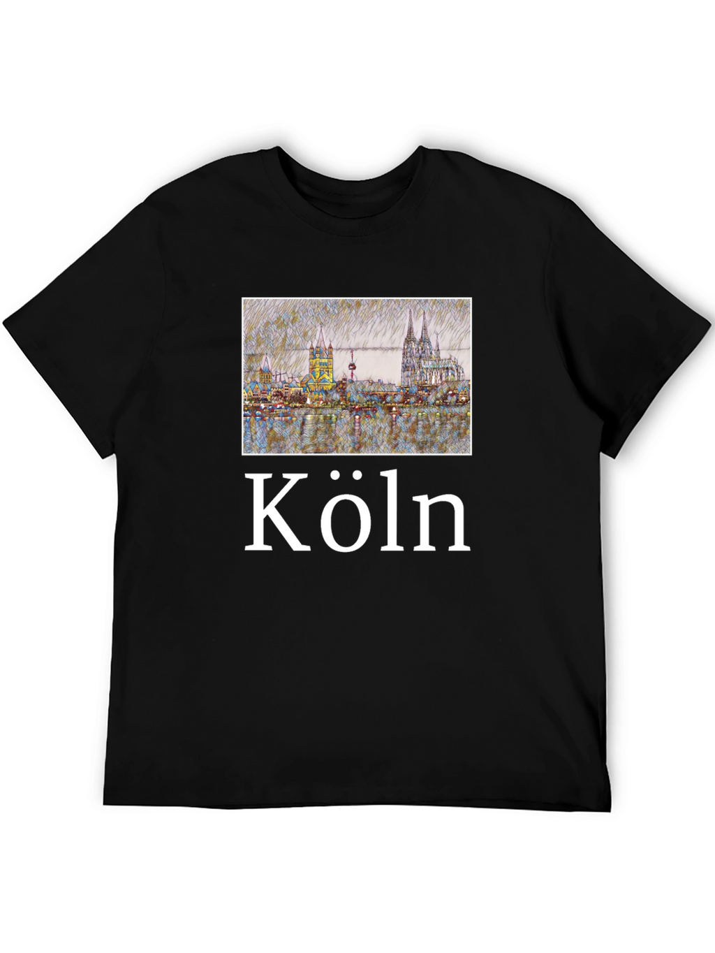 Köln Skyline Black T-Shirt