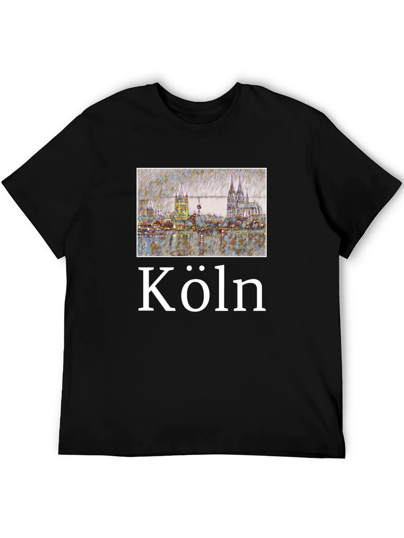 Köln Skyline Black T-Shirt
