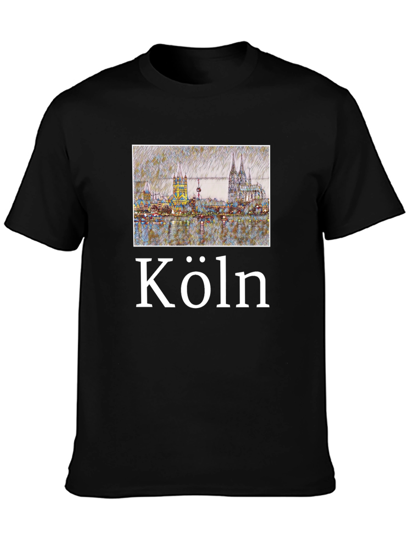 Köln Skyline Black T-Shirt