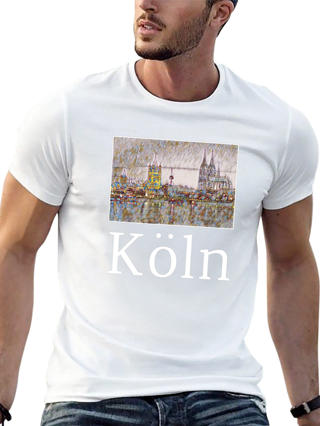 Köln Skyline Black T-Shirt