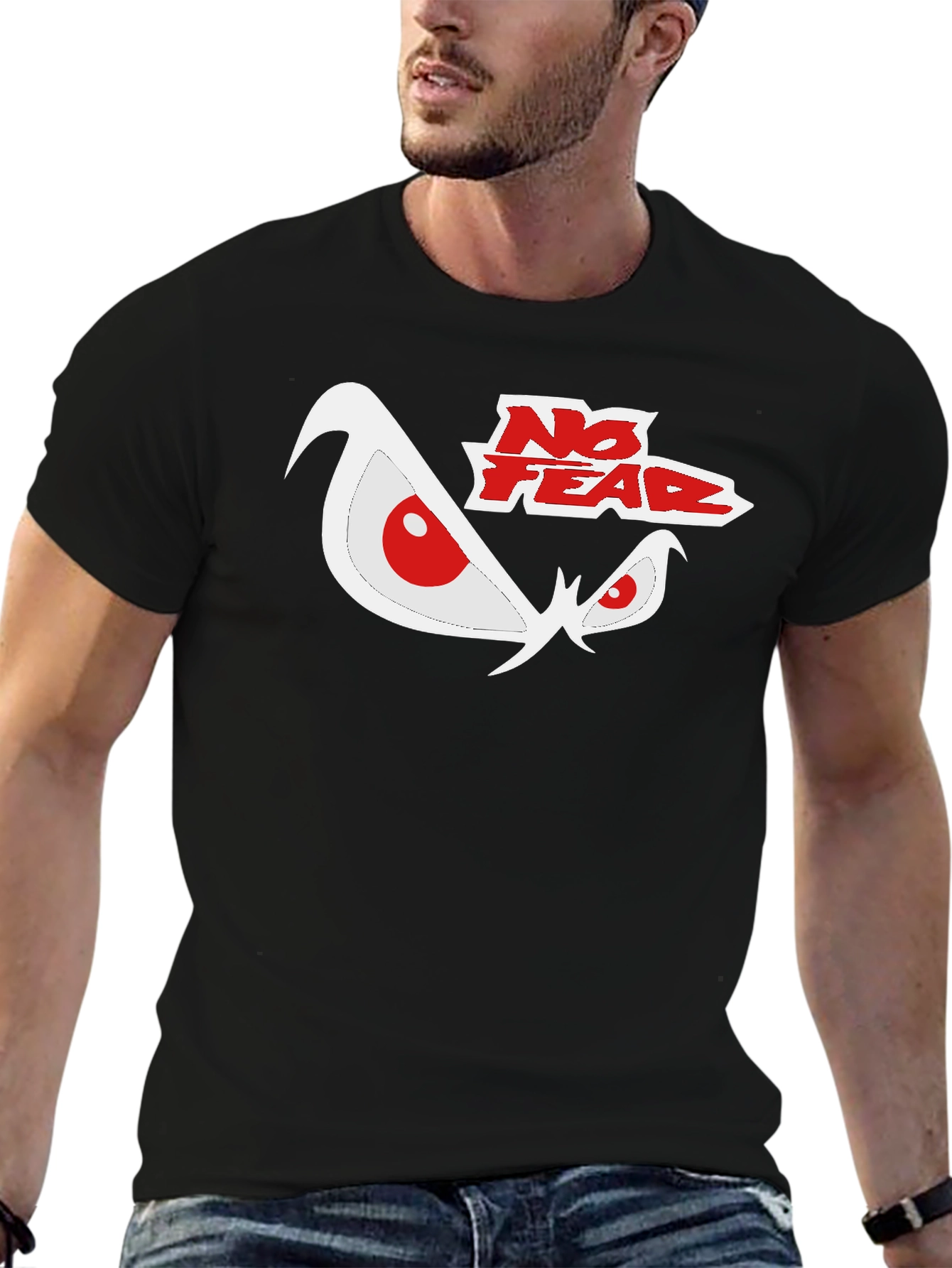 No Fear Graphic Print Black T-Shirt
