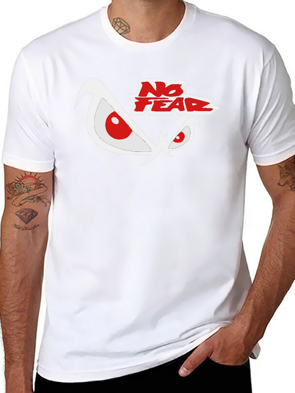 No Fear Graphic Print Black T-Shirt