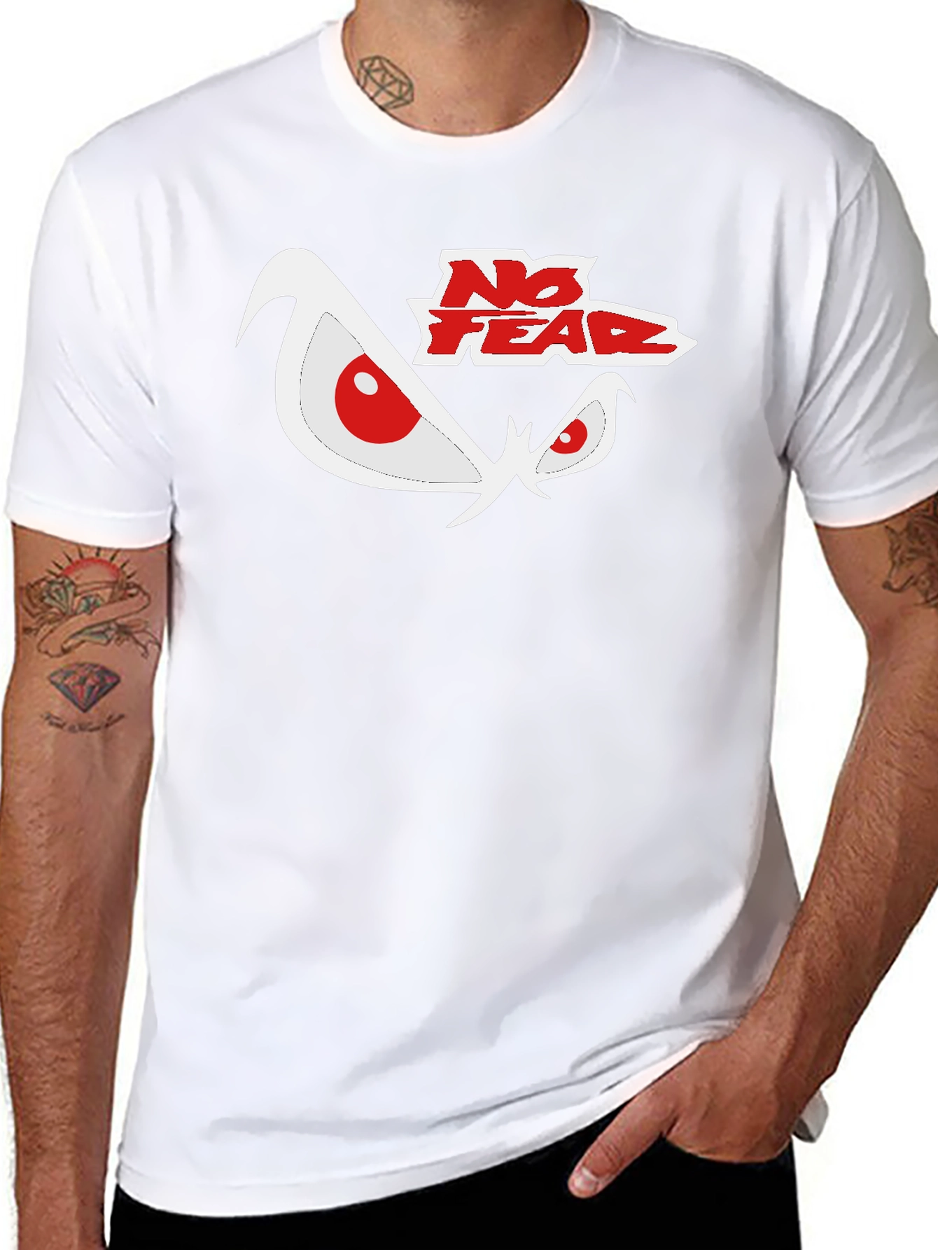 No Fear Graphic Print Black T-Shirt