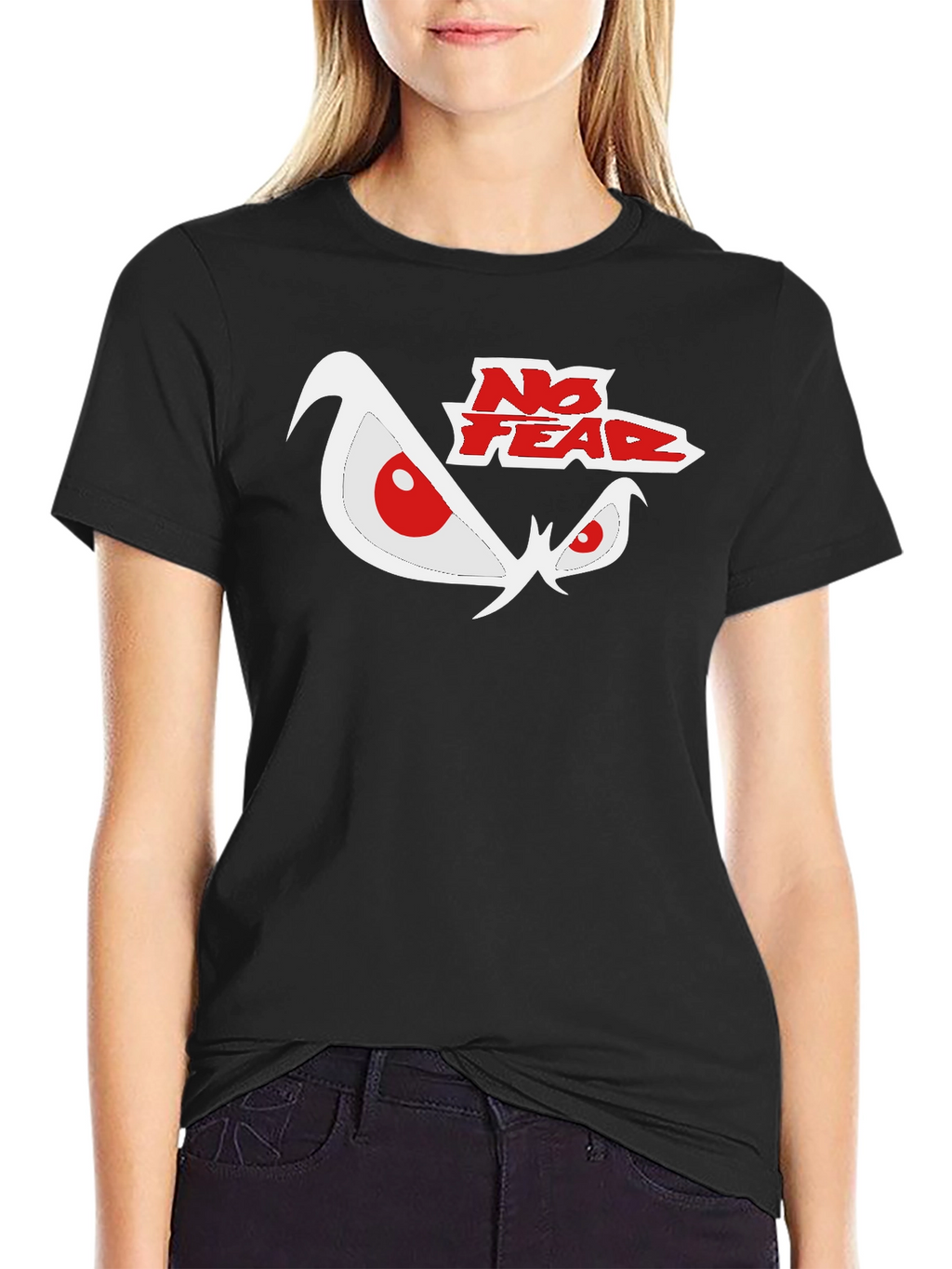 No Fear Graphic Print Black T-Shirt