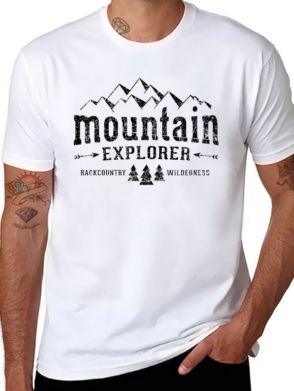Mountain Explorer Graphic Tee - Backcountry Wilderness Shirt