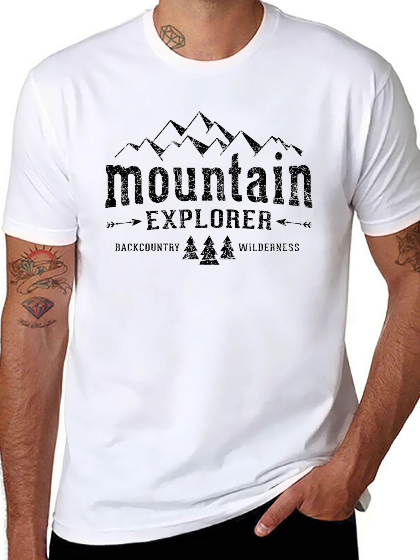 Mountain Explorer Graphic Tee - Backcountry Wilderness Shirt
