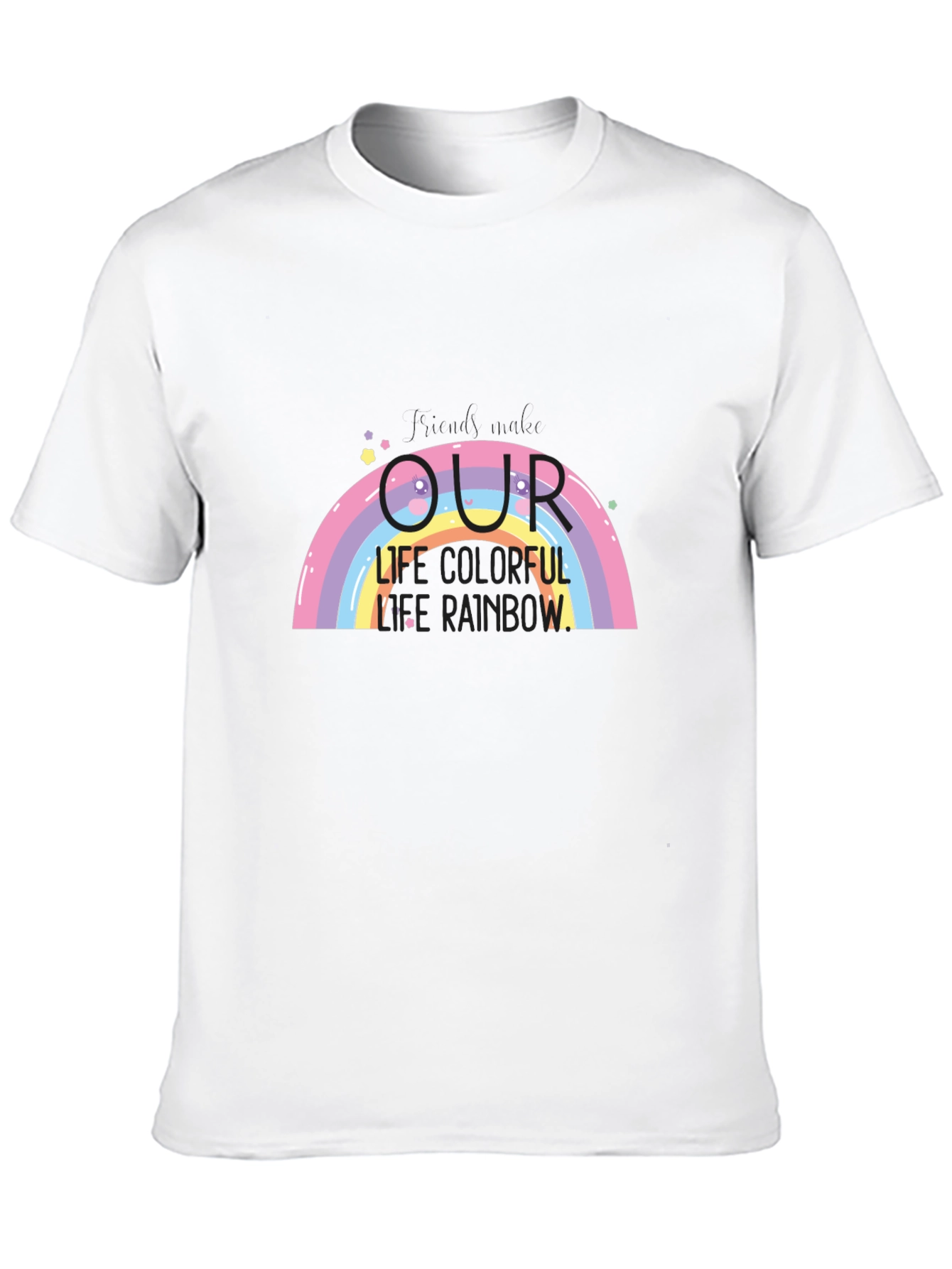 Rainbow Life Colorful Graphic T-Shirt