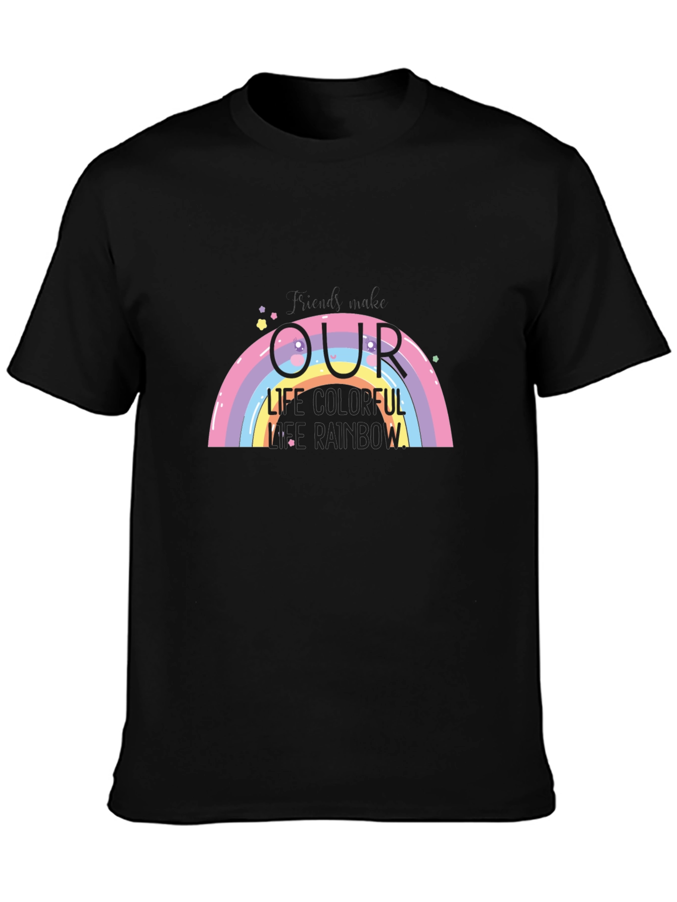 Rainbow Life Colorful Graphic T-Shirt