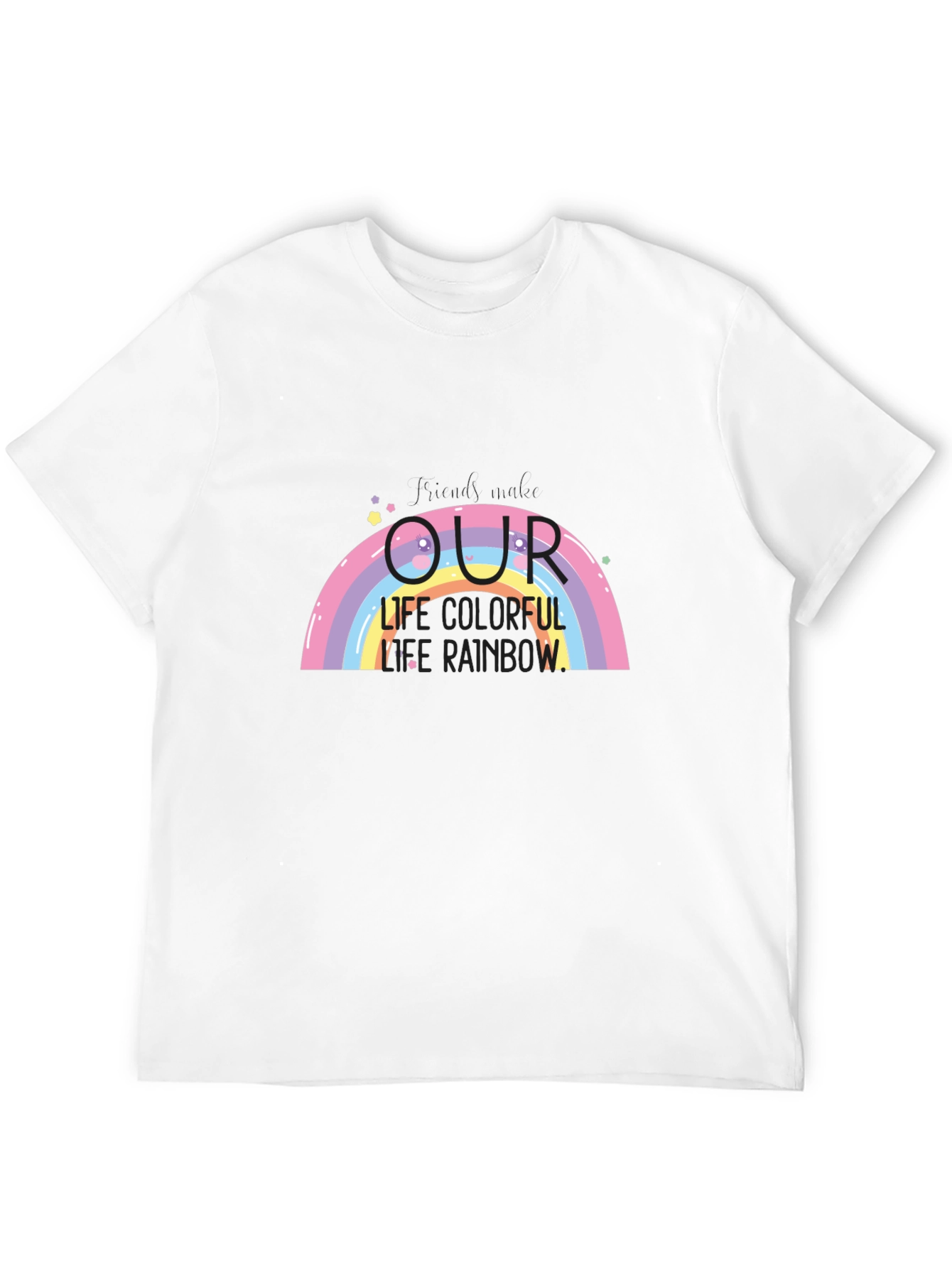 Rainbow Life Colorful Graphic T-Shirt