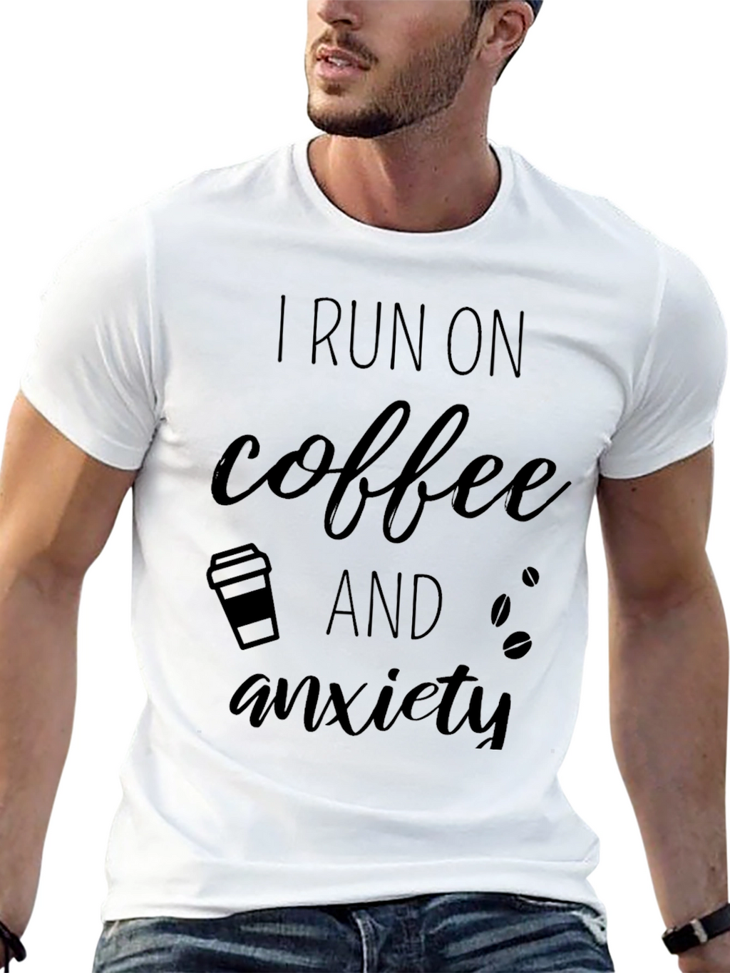 I Run on Coffee and Anxiety Graphic Tee