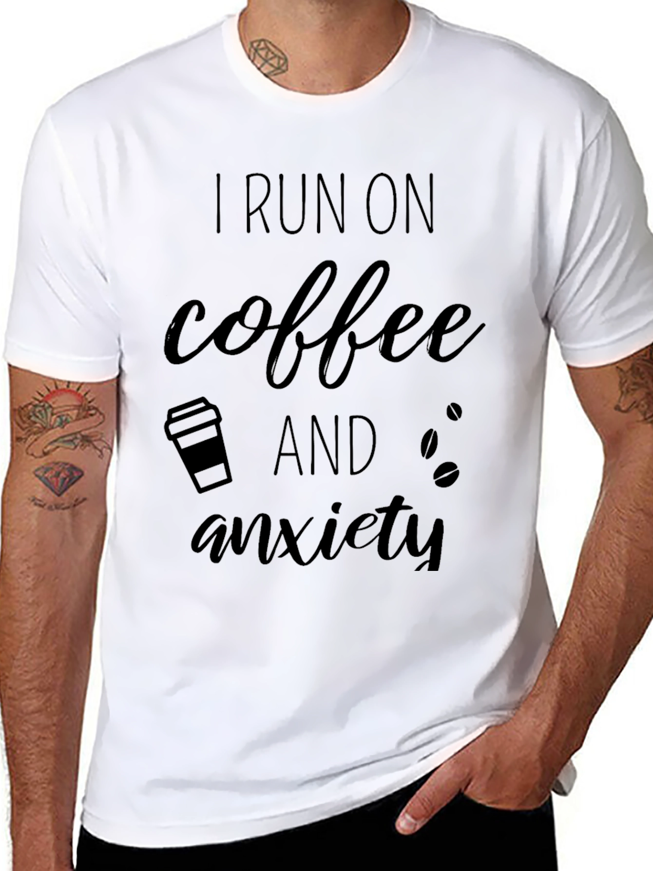 I Run on Coffee and Anxiety Graphic Tee