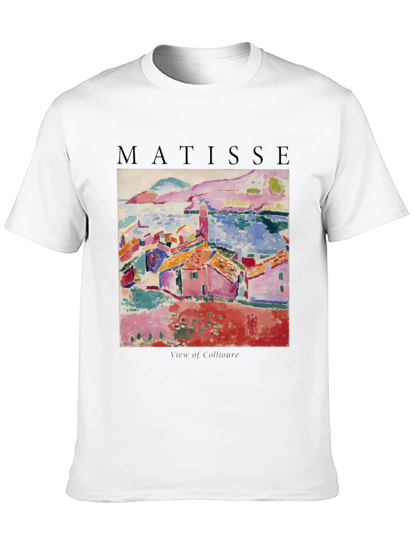 Matisse Art T-Shirt - View of Collioure Black Cotton Tee