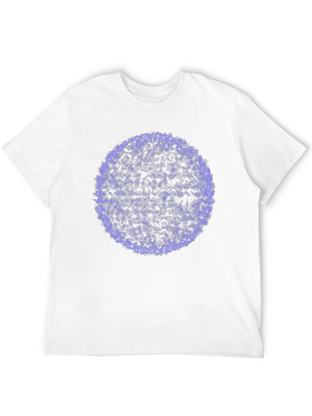 Abstract Purple Circle Graphic Black T-Shirt