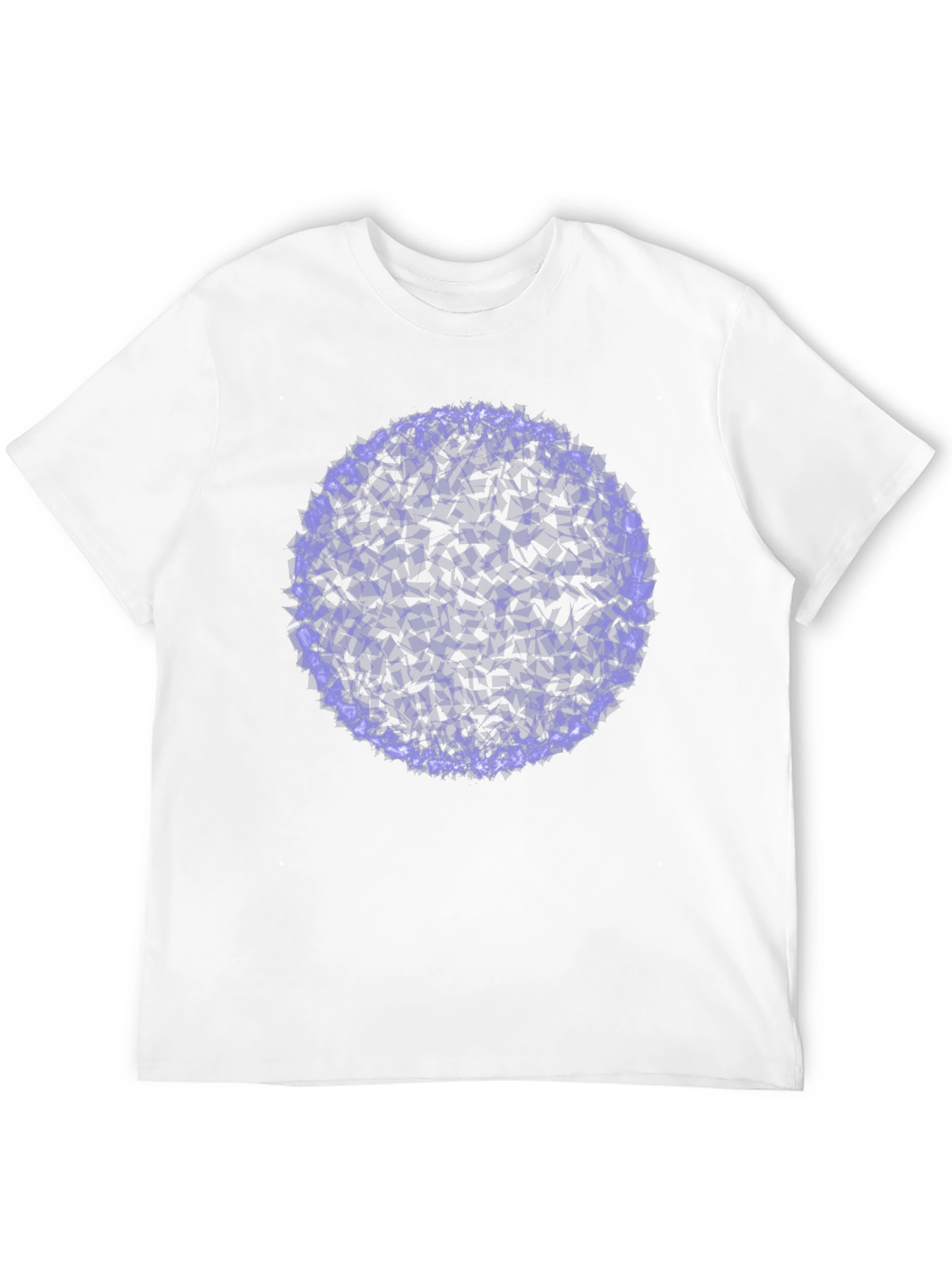 Abstract Purple Circle Graphic Black T-Shirt