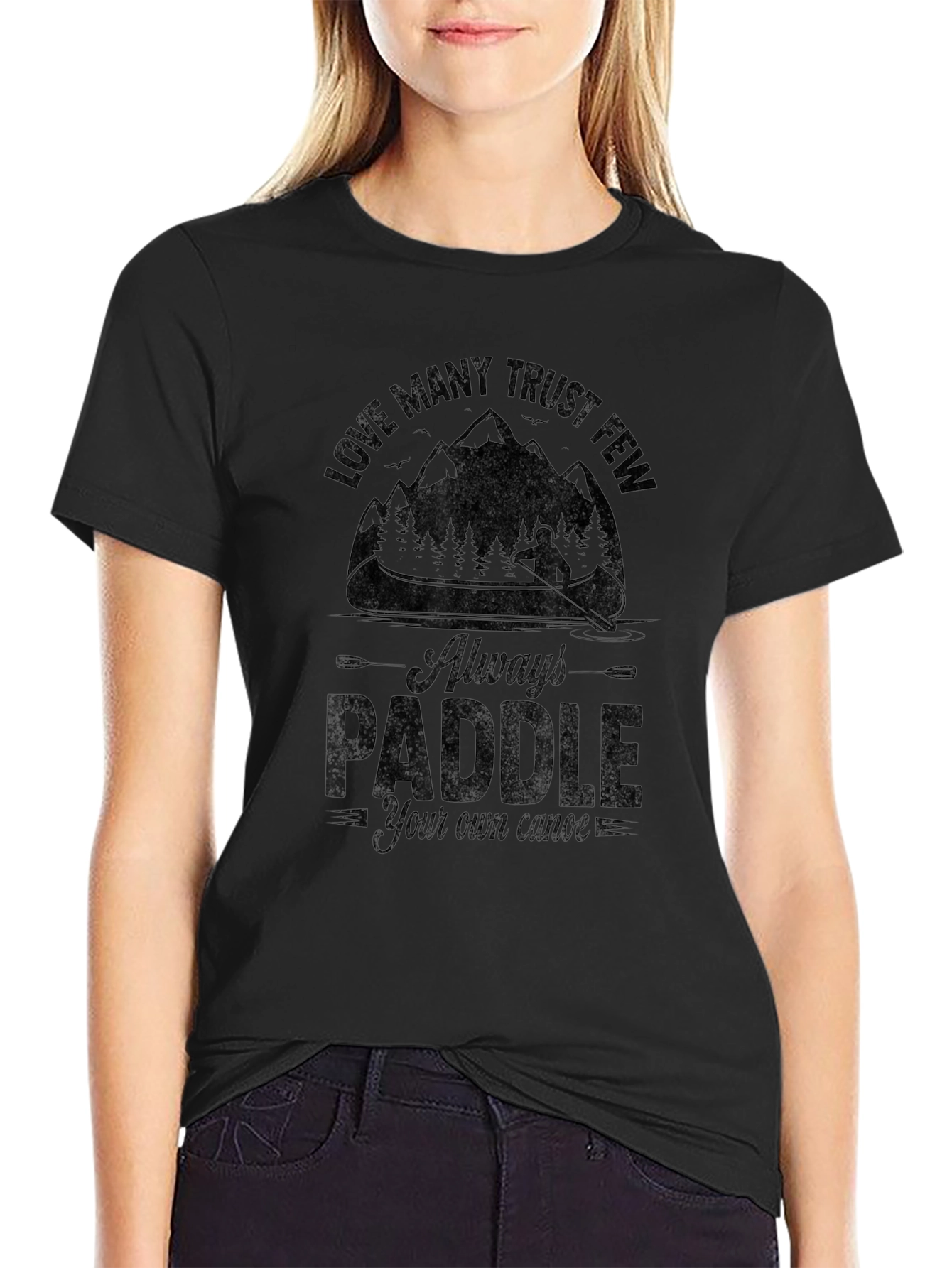 Always Paddle Graphic Tee -  Mens Black T-Shirt
