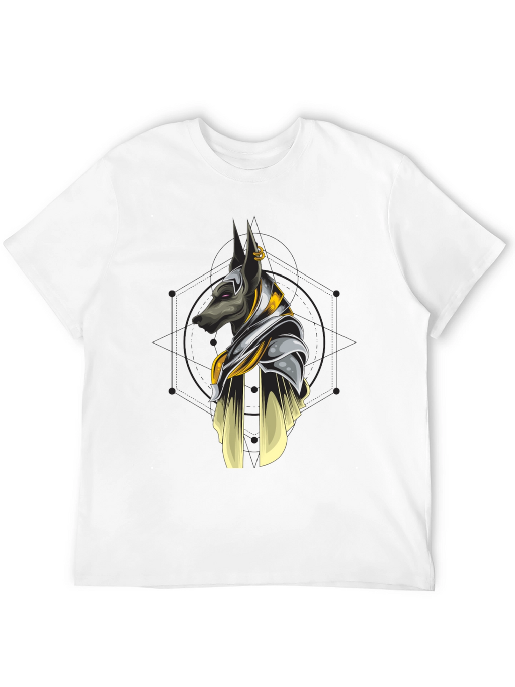 Anubis Graphic Print Black T-Shirt
