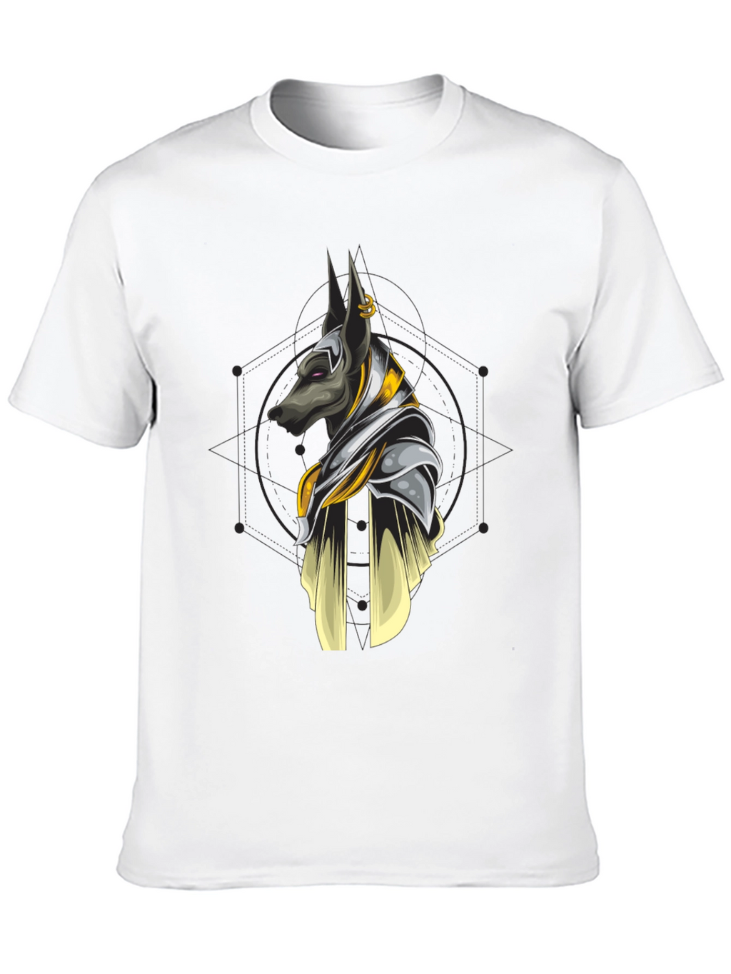 Anubis Graphic Print Black T-Shirt