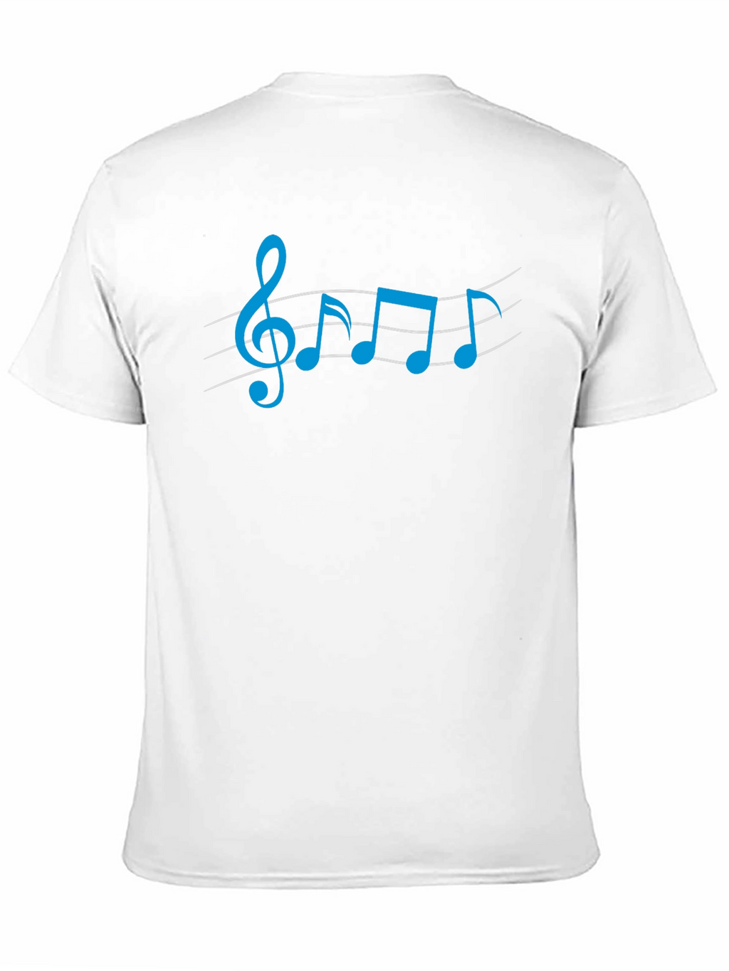 Musical Note Graphic Tee - Black Cotton Shirt