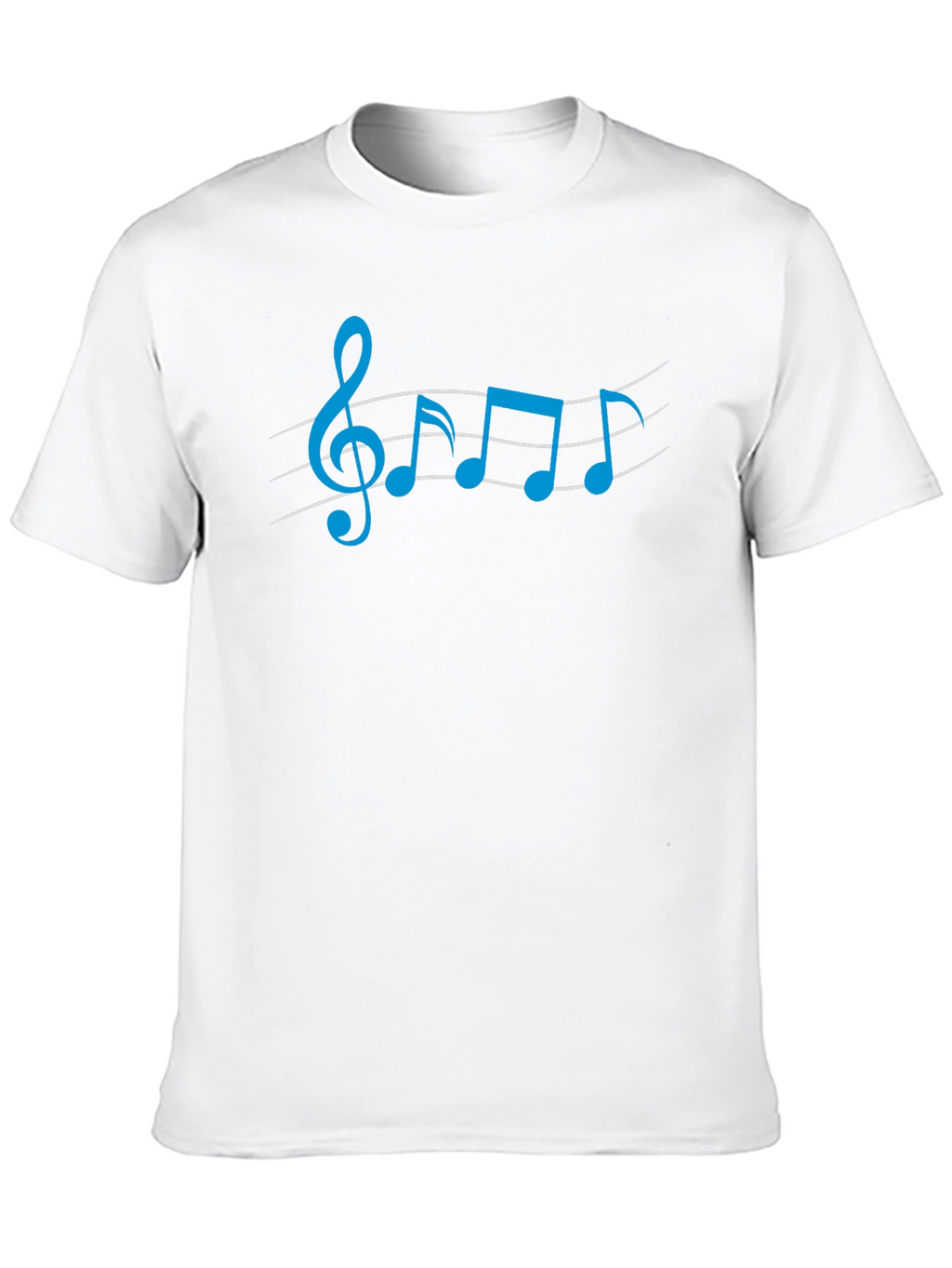 Musical Note Graphic Tee - Black Cotton Shirt