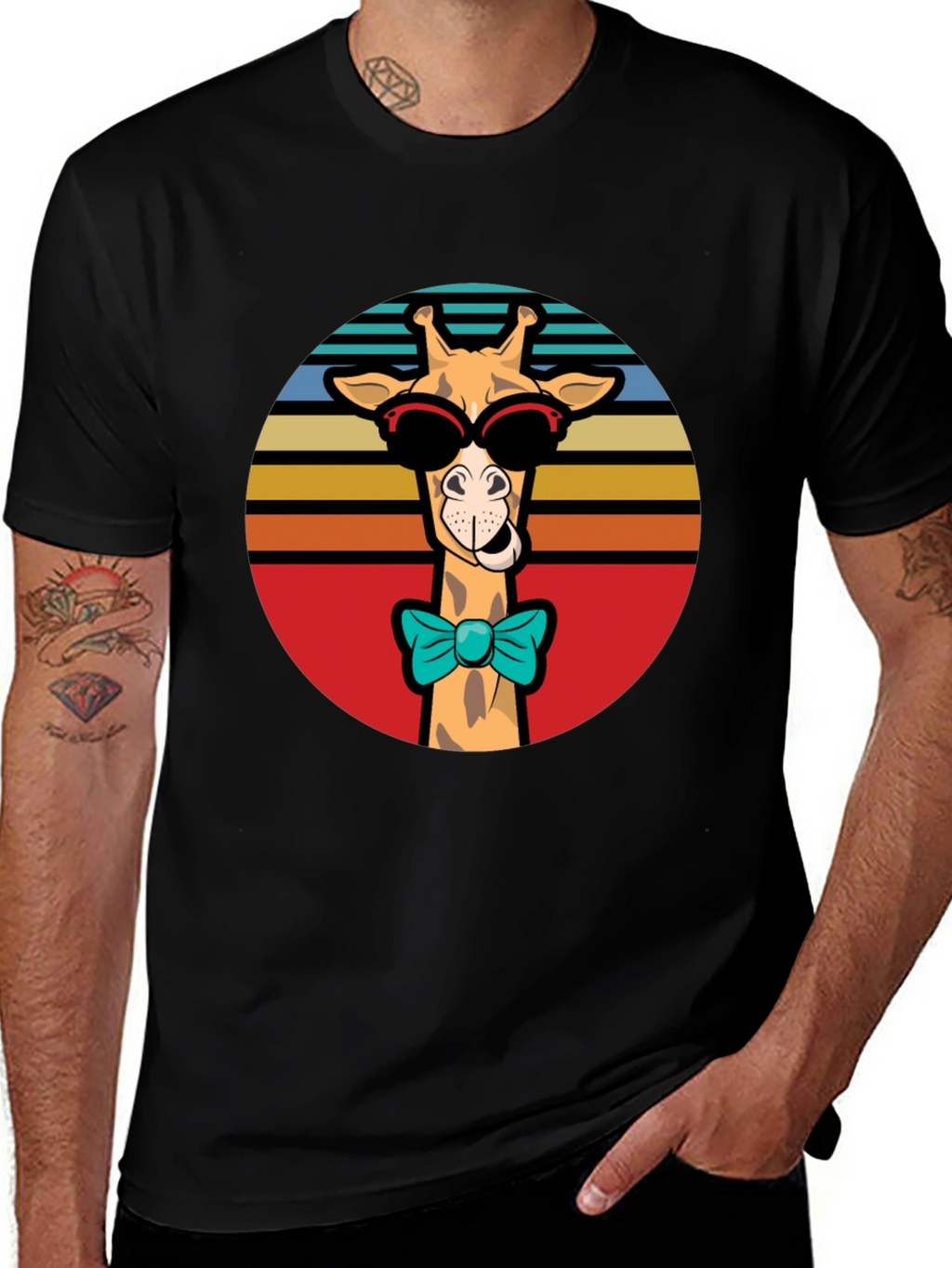 Cool Giraffe T-Shirt - Retro Style