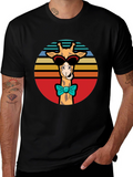 Cool Giraffe T-Shirt - Retro Style