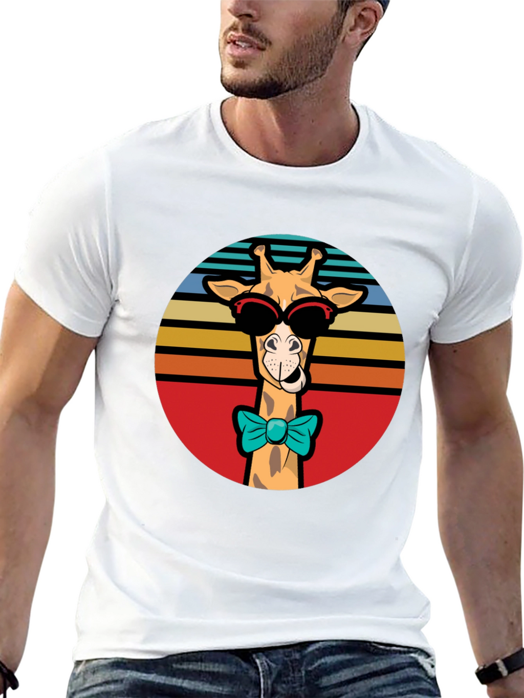 Cool Giraffe T-Shirt - Retro Style