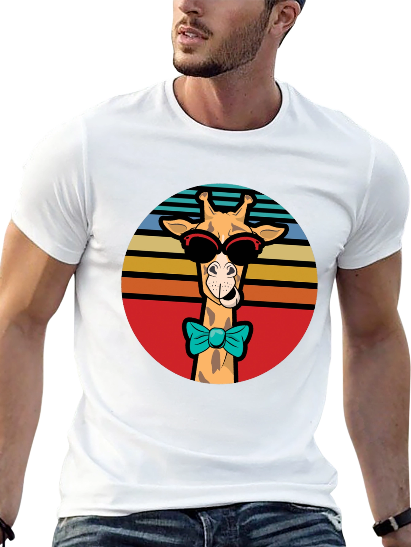 Cool Giraffe T-Shirt - Retro Style